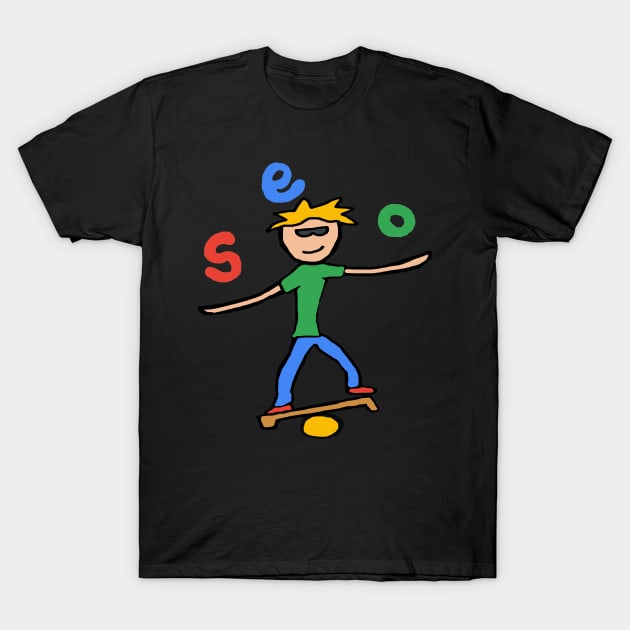 SEO Juggler T-Shirt by Mark Ewbie